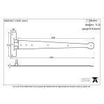 FROM THE ANVIL 33012 - BLACK T-HINGE WITH PENNY END 22 INCH