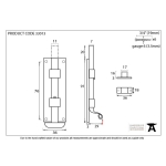 FROM THE ANVIL 33013 - BLACK STRAIGHT BOLT 4 INCH - INWARD OPENING