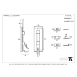 FROM THE ANVIL 33076 - PEWTER PATINA SHEPHERDS CROOK UNIVERSAL BOLT 6 INCH