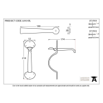 FROM THE ANVIL 33101XL - BEESWAX MEDIUM BEAN THUMBLATCH XL