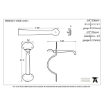 FROM THE ANVIL 33101 - BEESWAX MEDIUM BEAN THUMBLATCH