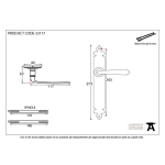 FROM THE ANVIL 33117 - BLACK CROMWELL SPRUNG DOOR LEVER ON LATCH BACKPLATE