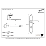 FROM THE ANVIL 33118 - BLACK CROMWELL SPRUNG DOOR LEVER ON BATHROOM BACKPLATE