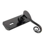 FROM THE ANVIL 33279 - BLACK SPRUNG MONKEYTAIL LEVER LOCK ON BACKPLATE SET