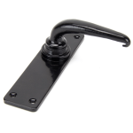 FROM THE ANVIL 33317 - BLACK SMOOTH LEVER LATCH ON BACKPLATE SET