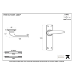 FROM THE ANVIL 33317 - BLACK SMOOTH LEVER LATCH ON BACKPLATE SET
