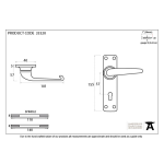 FROM THE ANVIL 33320 - BLACK SMOOTH LEVER LOCK ON BACKPLATE SET