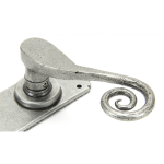 FROM THE ANVIL 33615 - PEWTER PATINA SPRUNG MONKEYTAIL LEVER LOCK ON BACKPLATE SET