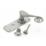 FROM THE ANVIL 33617 - PEWTER PATINA SPRUNG MONKEYTAIL LEVER ON BATHROOM BACKPLATE SET