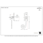 FROM THE ANVIL 33620 - PEWTER PATINA MONKEYTAIL LOCKING ESPAG FASTENER - LEFT HAND