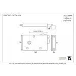 FROM THE ANVIL 83575 - IRON LEFT HAND BATHROOM RIM LATCH