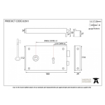 FROM THE ANVIL 83591 - IRON LEFT HAND RIM LOCK - LARGE