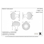 FROM THE ANVIL 83633H - AGED BRASS BEEHIVE HEAVY MORTICE/RIM KNOB SET