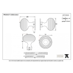 FROM THE ANVIL 83633 - AGED BRASS BEEHIVE HOLLOW MORTICE/RIM KNOB SET