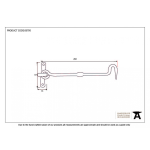 FROM THE ANVIL 83795 - PEWTER PATINA 10 INCH FORGED CABIN HOOK