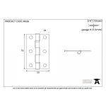 FROM THE ANVIL 90026 - PEWTER 3 INCH BALL BEARING BUTT HINGE (PAIR)