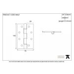 FROM THE ANVIL 90027 - PEWTER PATINA 4 INCH BALL BEARING BUTT HINGE (PAIR)