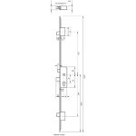 FROM THE ANVIL 90224 - 3 POINT ESPAGNOLETTE DOOR LOCK - 2 INCH