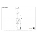 FROM THE ANVIL 90225 - 3 POINT ESPAGNOLETTE DOOR LOCK - 2.5 INCH