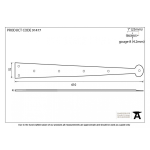 FROM THE ANVIL 91477 - EXTERNAL BEESWAX DECORATIVE HINGE FRONT PENNY END 24 INCH
