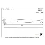 FROM THE ANVIL 91477 - EXTERNAL BEESWAX DECORATIVE HINGE FRONT PENNY END 24 INCH