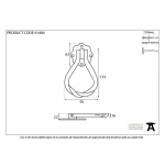 FROM THE ANVIL 91490 - EXTERNAL BEESWAX PEAR SHAPED DOOR KNOCKER