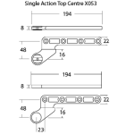 EXIDOR X053 - FLOOR SPRING SINGLE ACTION TOP CENTRE 16MM