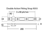 EXIDOR X055 - FLOOR SPRING DOUBLE ACTION BOTTOM FITTING STRAP