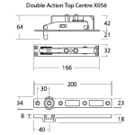 EXIDOR X056 - FLOOR SPRING DOUBLE ACTION TOP CENTRE