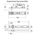 EXIDOR X056 - FLOOR SPRING DOUBLE ACTION TOP CENTRE