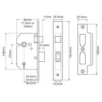 UNION J2226 - 3-LEVER BATHROOM LOCK