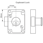 UNION J4147 - CYLINDER CUPBOARD/DRAWER LOCK