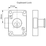 UNION J4147 - CYLINDER CUPBOARD/DRAWER LOCK