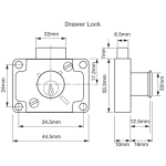 UNION J4147 - CYLINDER CUPBOARD/DRAWER LOCK