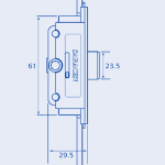 ERA SARACEN1 - WINDOW DEADLOCK GEARBOX - BAYONET FIX - 22MM