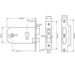 UNION L2049 - EURO PROFILE HORIZONTAL MORTICE LOCK