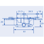 ERA SARACEN5-22MM - FM/VALIANT WINDOW DEADLOCK GEARBOX - SERRATED FIX 22MM
