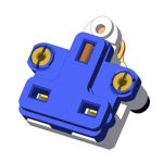 WANDSWORTH W 13X00 - SINGLE UNSWITCHED 13A SOCKET - PLATE OR GRID MOUNTED