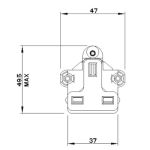 WANDSWORTH W 13X00 - SINGLE UNSWITCHED 13A SOCKET - PLATE OR GRID MOUNTED