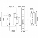 UNION J2294 - MORTICE BATHROOM LOCK