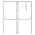 EXIDOR 316 - DOUBLE DOOR SET FOR NON-REBATED DOUBLE DOORS WITH VERTICAL PULLMAN LATCHES