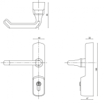 EXIDOR 425 - NEW 425 LEVER OPERATED OUTSIDE ACCESS DEVICE