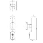 EXIDOR 326 - 326 KNOB OPERATED OUTSIDE ACCESS DEVICE