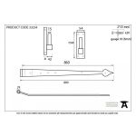 FROM THE ANVIL 33234 - BLACK BARN DOOR HOOK AND BAND HINGE 35 INCH - CRANKED