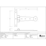 FROM THE ANVIL 33788 - PEWTER 6 INCH T HINGE (PAIR)