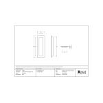 FROM THE ANVIL 50208 - MATT BLACK 175MM PLAIN RECTANGULAR PULL