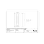 FROM THE ANVIL 50209 - MATT BLACK 250MM PLAIN RECTANGULAR PULL