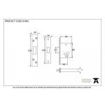 FROM THE ANVIL 91845 - BLACK 2½" EURO PROFILE DEAD LOCK