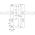  EAS24092LL - EASYFIT LEVER FOR UPVC MULTIPOINT DOORS
