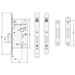 UNION JHD72DL - JHD72DL EURO PROFILE HEAVY DUTY MORTICE DEADLOCK - 60MM BACKSET